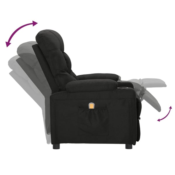 vidaXL massagestol stof sort