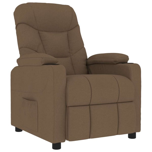 vidaXL Massagefåtölj brun tyg