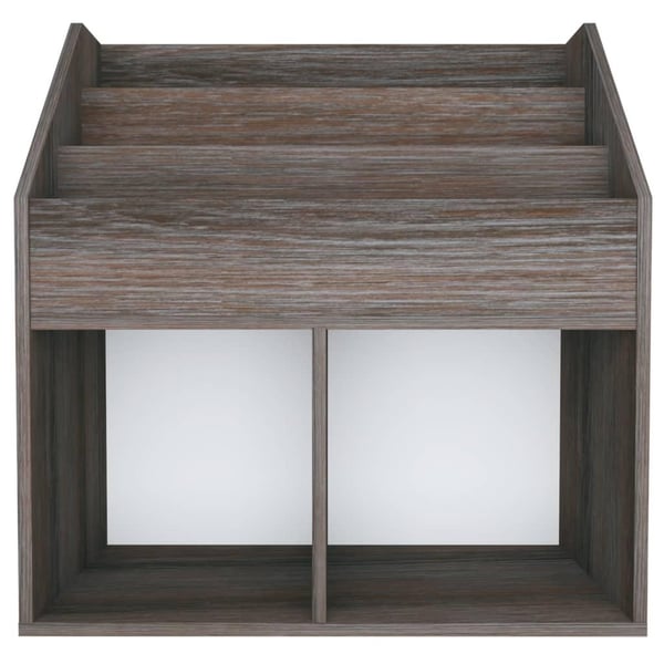 vidaXL magasinholder til børn 71x30x78,5 cm spånplade grå og sonoma-eg