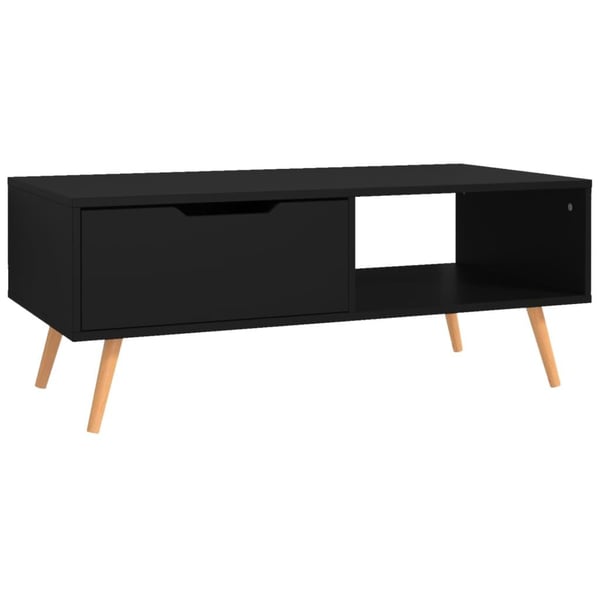 vidaXL Sohvapöytä musta 100x49,5x43 cm lastulevy