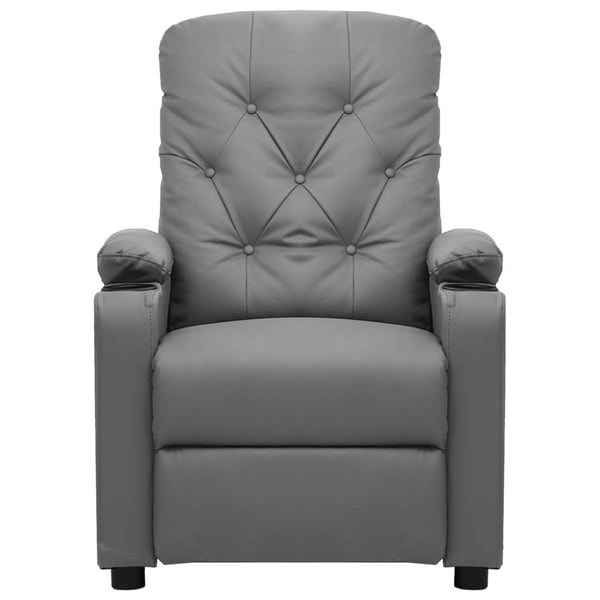 vidaXL Massagefåtölj grå konstläder