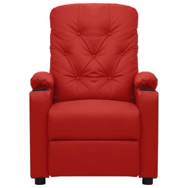 vidaXL Massagefåtölj vinröd konstläder