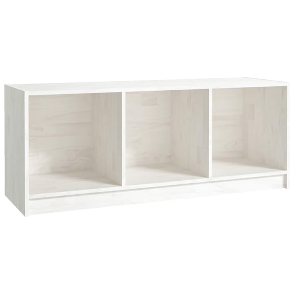 vidaXL TV-benk 104x33x41 cm heltre furu hvit