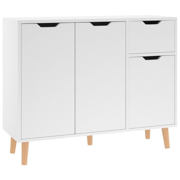vidaXL Skjenk hvit 90x30x72 cm konstruert tre