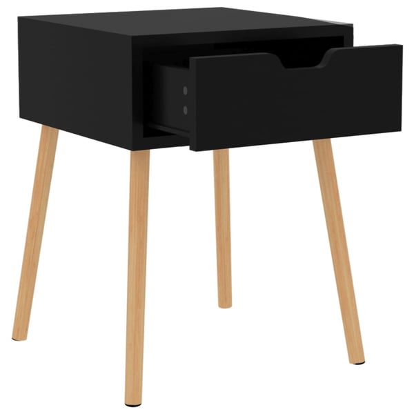 vidaXL sengeskab 40x40x56 cm spånplade sort højglans