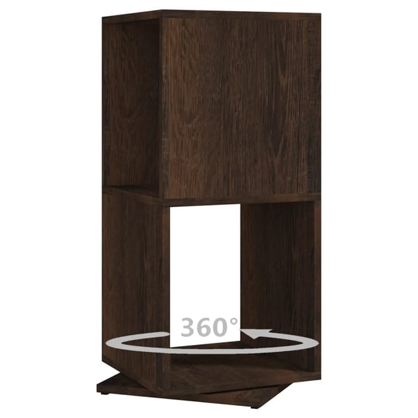 vidaXL drejelig reol 34,5x34,5x75,5 cm spånplade røget egetræsfarve