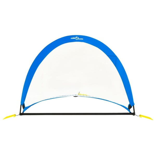 vidaXL børnefodboldmål 2 stk. med opbevaringstaske 119x82x84,5 cm