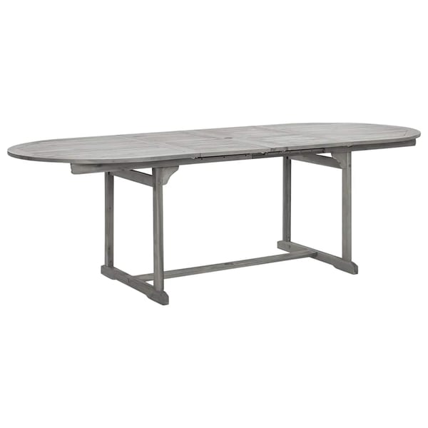 vidaXL Utendørs spisebord (160-240)x100x75 cm heltre akasie