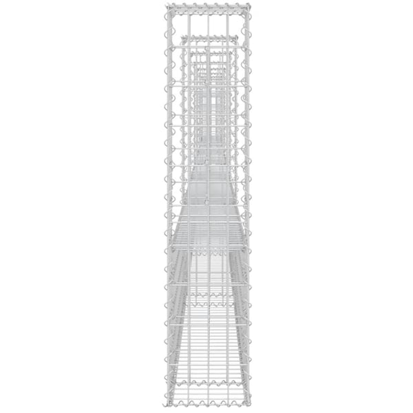 vidaXL Gabionkurv u-formet med 8 stolper jern 860x20x100 cm