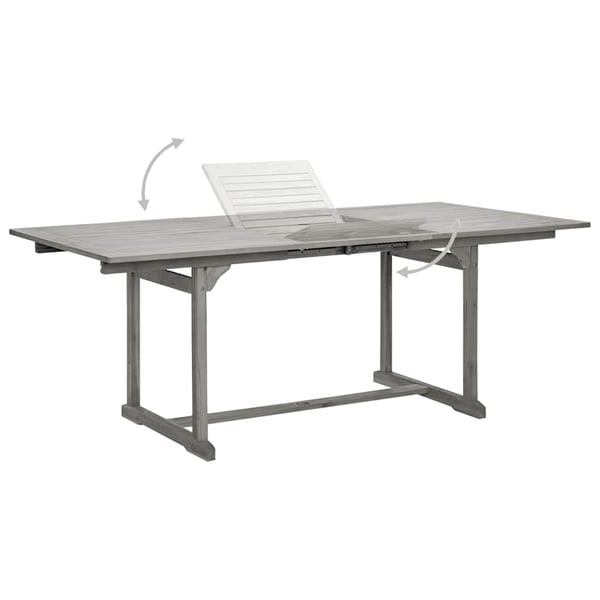 vidaXL havebord (150-200)x100x75 cm massivt akacietræ