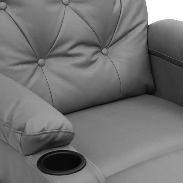 vidaXL Reclinerfåtölj grå konstläder