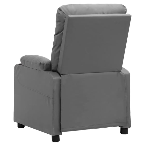 vidaXL Reclinerfåtölj grå konstläder