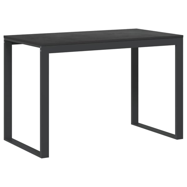vidaXL Tietokonepöytä musta 110x60x73 cm lastulevy