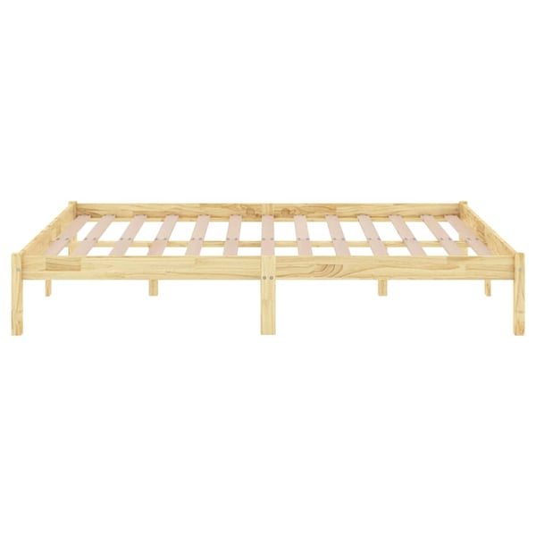 vidaXL Sängram massiv furu 120x200 cm