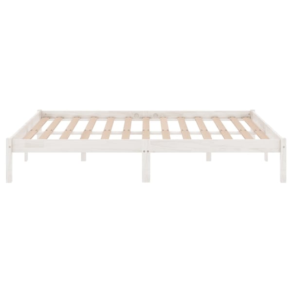 vidaXL Sengeramme hvit heltre furu 120x200 cm
