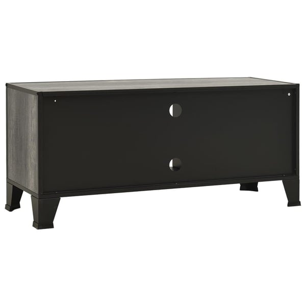 vidaXL TV-benk rustikk grå 105x36x47 cm metall og MDF