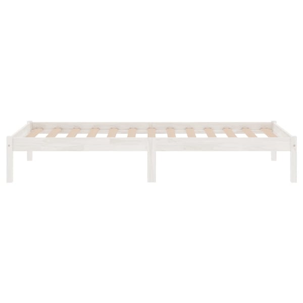 vidaXL Sengeramme hvit heltre 75x190 cm Small Single