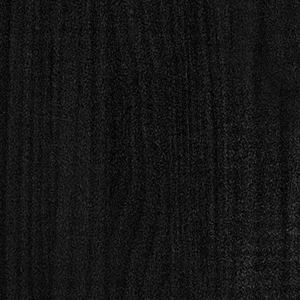 vidaXL Sängram svart massiv furu 200x200 cm