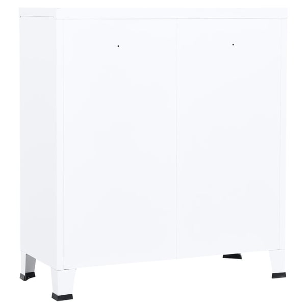 vidaXL Industriell oppbevaringskiste hvit 90x40x100 cm stål