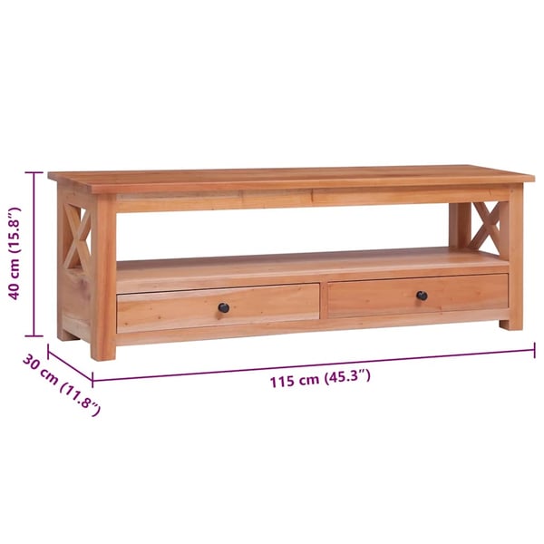 vidaXL tv-skab 115x30x40 cm massivt mahognitræ