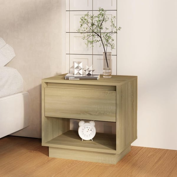 vidaXL Nattbord 2 stk sonoma eik 45x34x44 cm sponplate