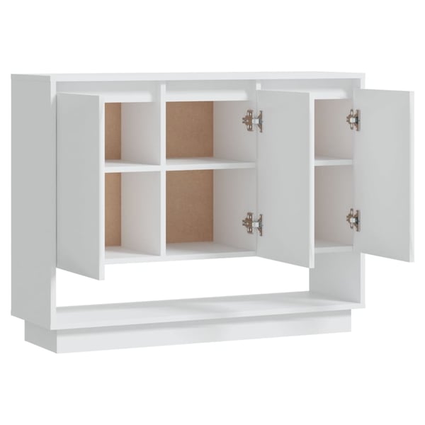 vidaXL Skjenk hvit 97x31x75 cm sponplate