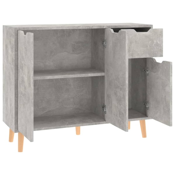 vidaXL Skjenk betonggrå 90x30x72 cm konstruert tre