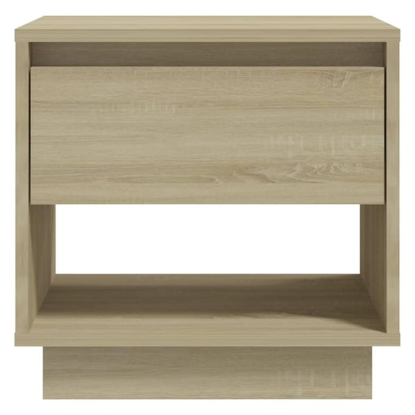 vidaXL sengebord 45x34x44 cm spånplade sonoma-eg