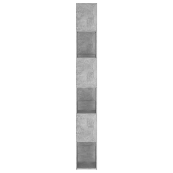 vidaXL Bokhylle/romdeler betonggrå 100x24x188 cm