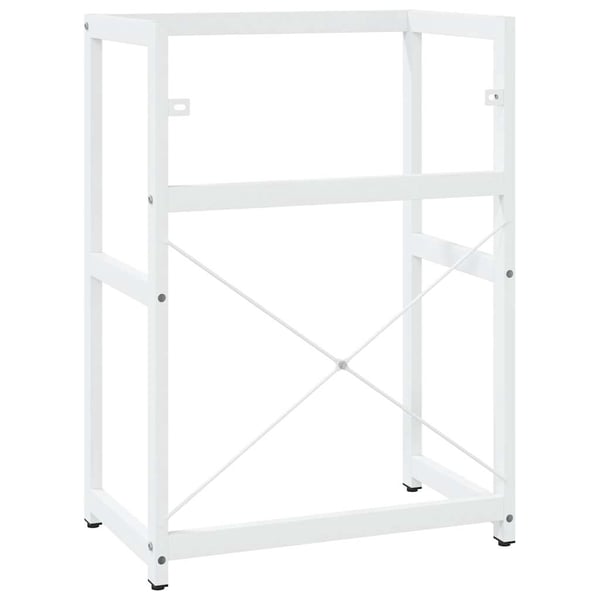 vidaXL Badehylle hvit 59x38x83 cm jern
