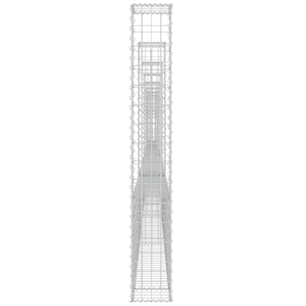 vidaXL Gabionkurv u-formet med 8 stolper jern 860x20x150 cm
