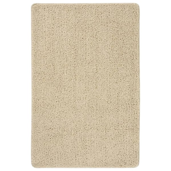 vidaXL Flossteppe kremhvit 200x290 cm sklisikkert