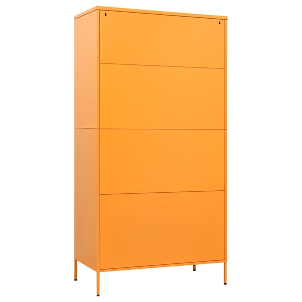vidaXL Garderobe sennesgul 90x50x180 cm stål