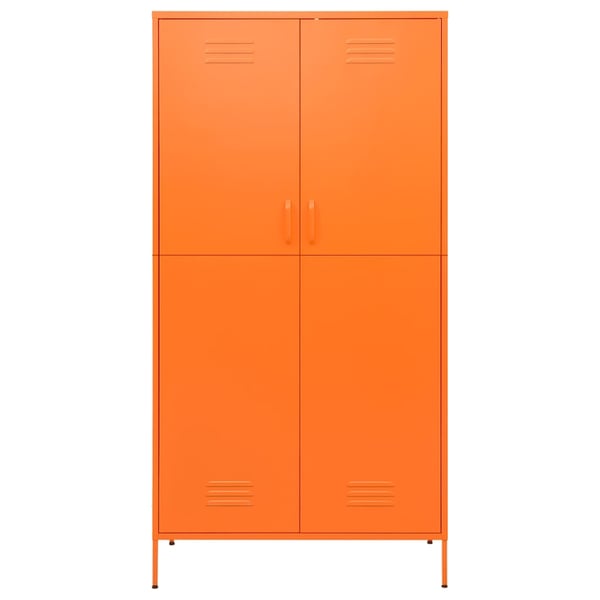 vidaXL Garderobe oransje 90x50x180 cm stål