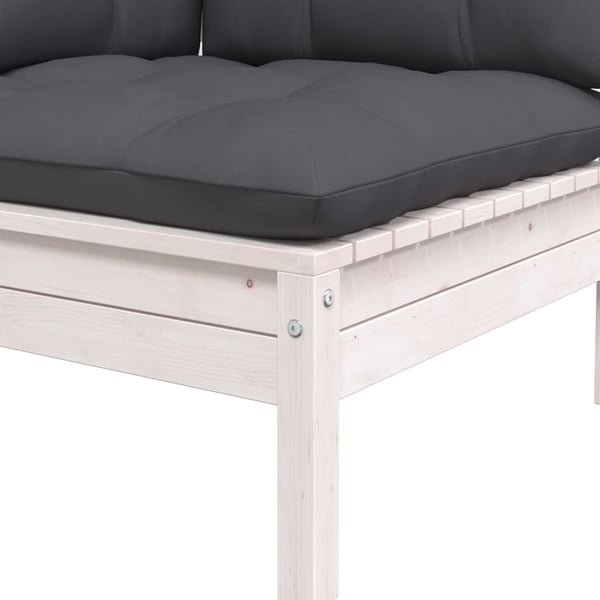 vidaXL Hagesofagruppe med puter 6 deler heltre furu