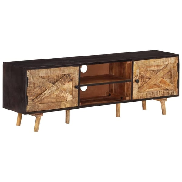 vidaXL TV-benk 140x30x46 cm grovt mangotre og heltre akasie
