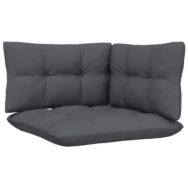 vidaXL Loungegrupp med dynor 3 delar vit massiv furu