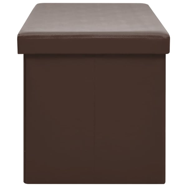 vidaXL foldbar opbevaringsbænk PVC brun