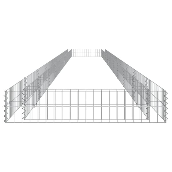 vidaXL Gabion høybed galvanisert stål 1000x100x20 cm