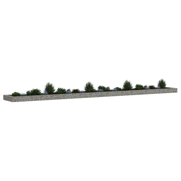 vidaXL gabion-højbed 800x100x20 cm galvaniseret stål