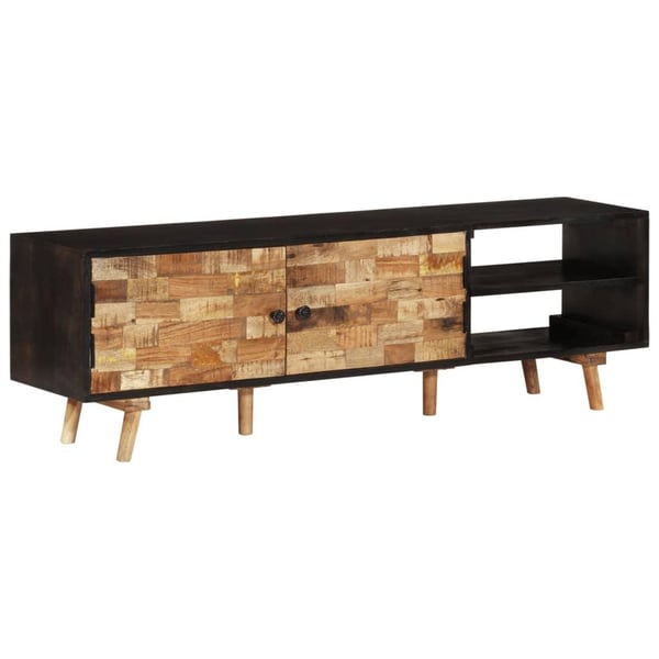 vidaXL TV-benk 140x30x45 cm grovt mangotre og heltre akasie