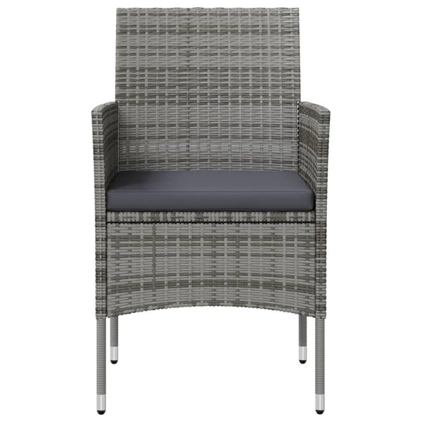 vidaXL loungesæt til haven 8 dele med hynder polyrattan grå