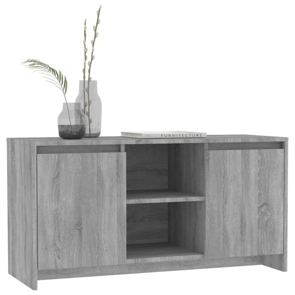 vidaXL TV-benk grå sonoma eik 102x37,5x52,5 cm konstruert tre