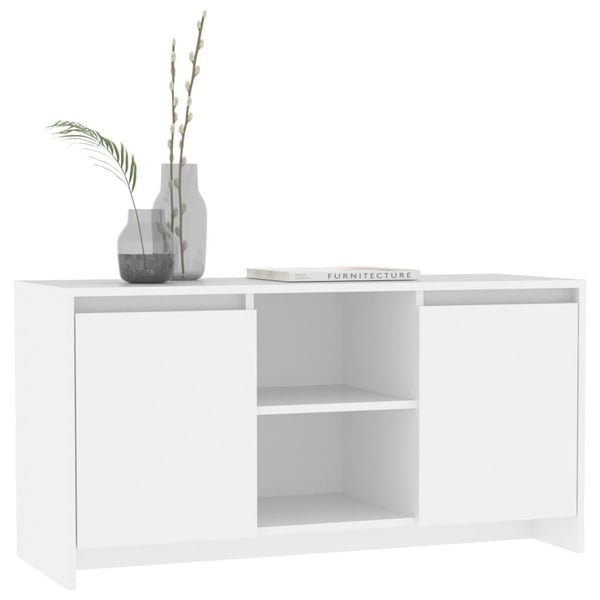 vidaXL TV-benk hvit 102x37,5x52,5 cm konstruert tre