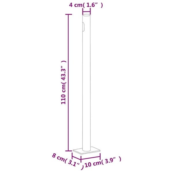 vidaXL Uttrekkbar sidemarkise 180x600 cm kremhvit