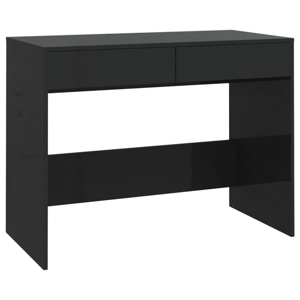 vidaXL Työpöytä musta 101x50x76,5 cm lastulevy