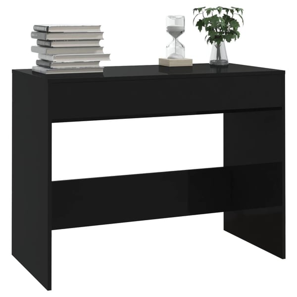vidaXL Työpöytä musta 101x50x76,5 cm lastulevy