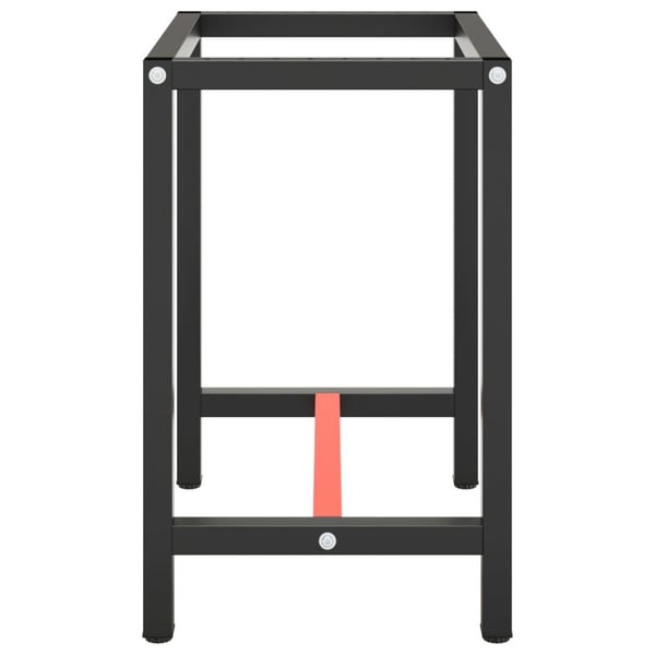 vidaXL Ramme til arbeidsbenk matt svart og rød 70x50x79 cm metall