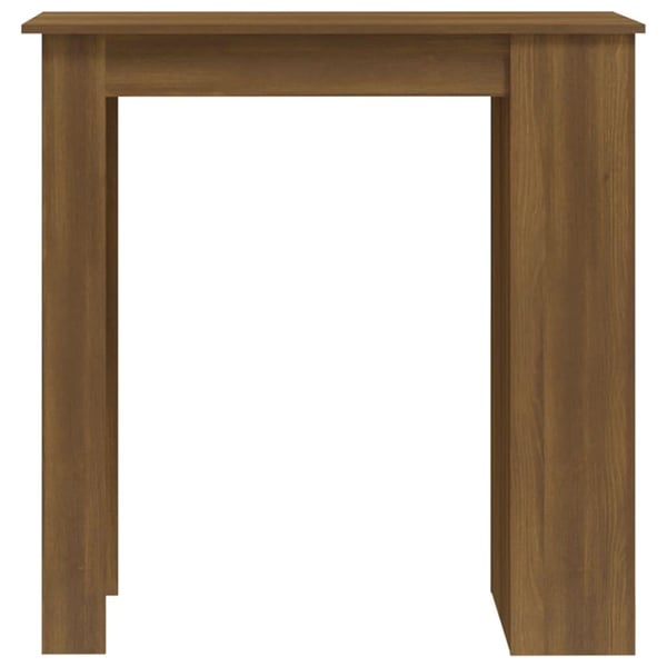 vidaXL Barbord med förvaringshyllor brun ek 102x50x103,5 cm spånskiva