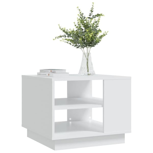 vidaXL sofabord 55x55x43 cm spånplade hvid
